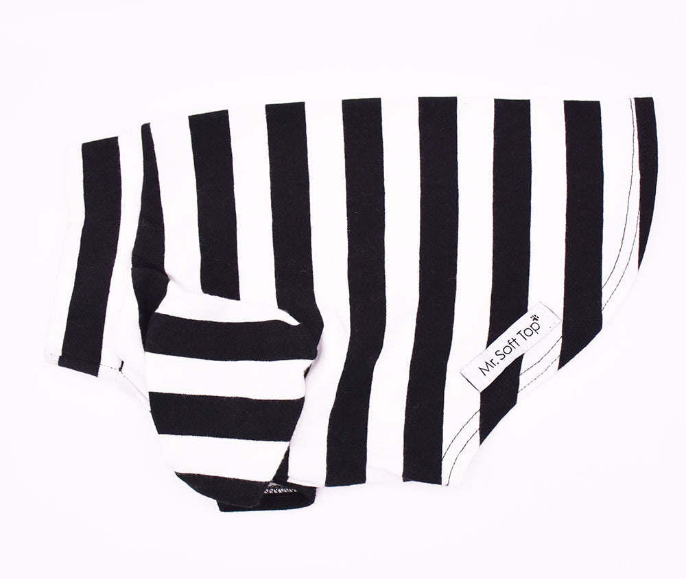 Black and White Wide Striped Cotton Tee