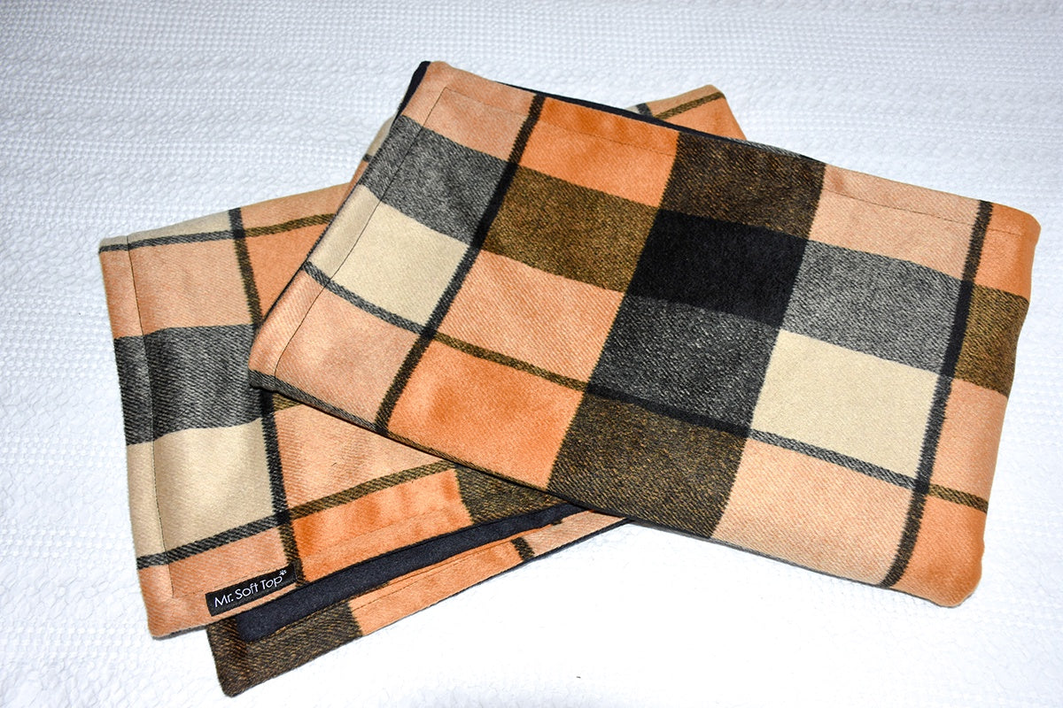 Caramel Tartan Wool Blanket