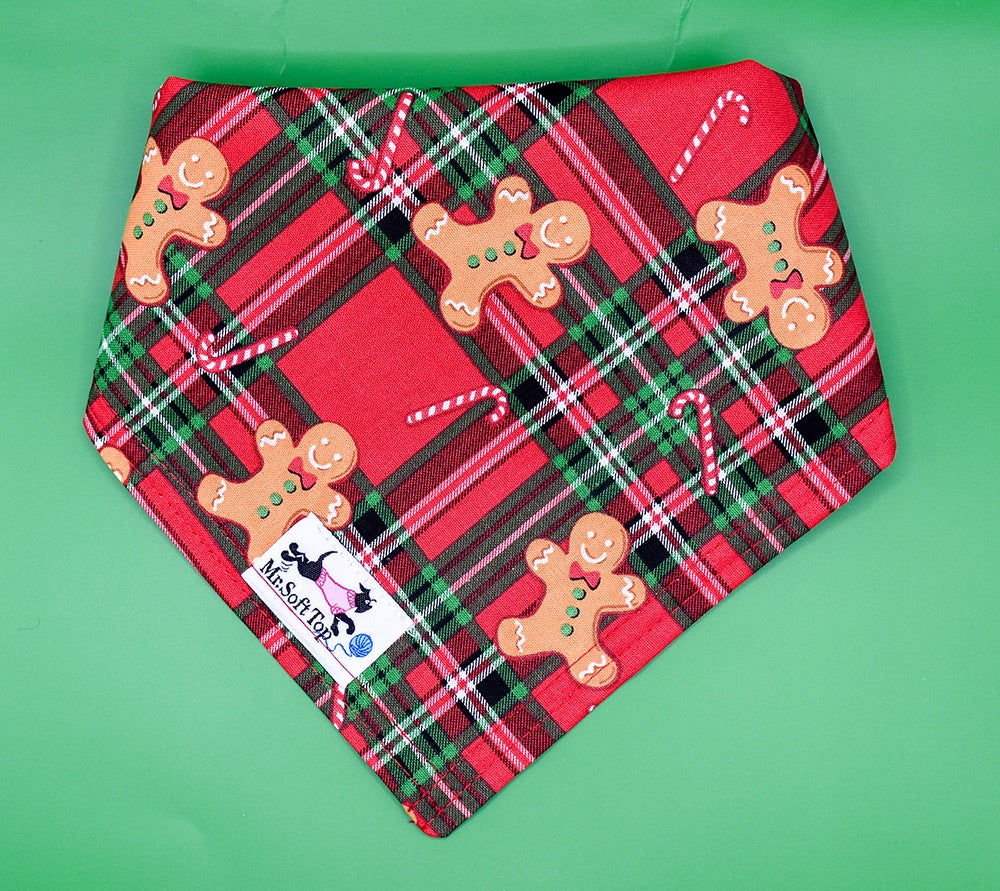 Tartan Gingerbread Christmas Bandana