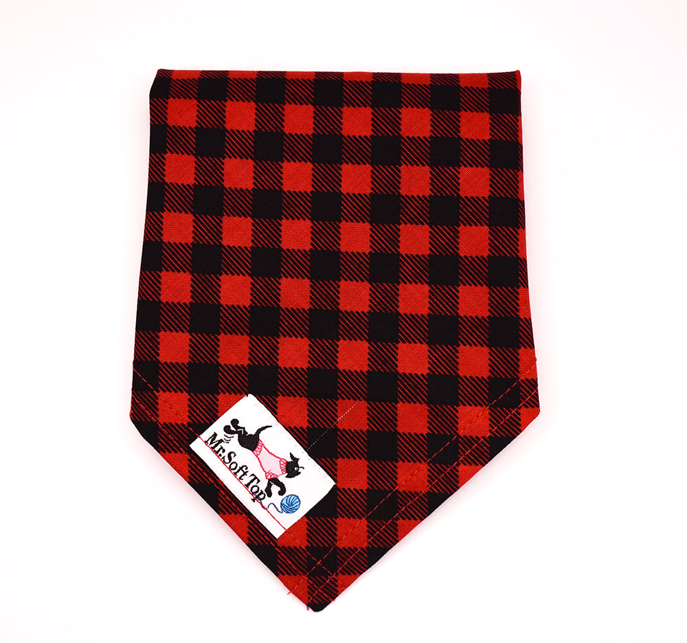 Red and Black Check Bandana