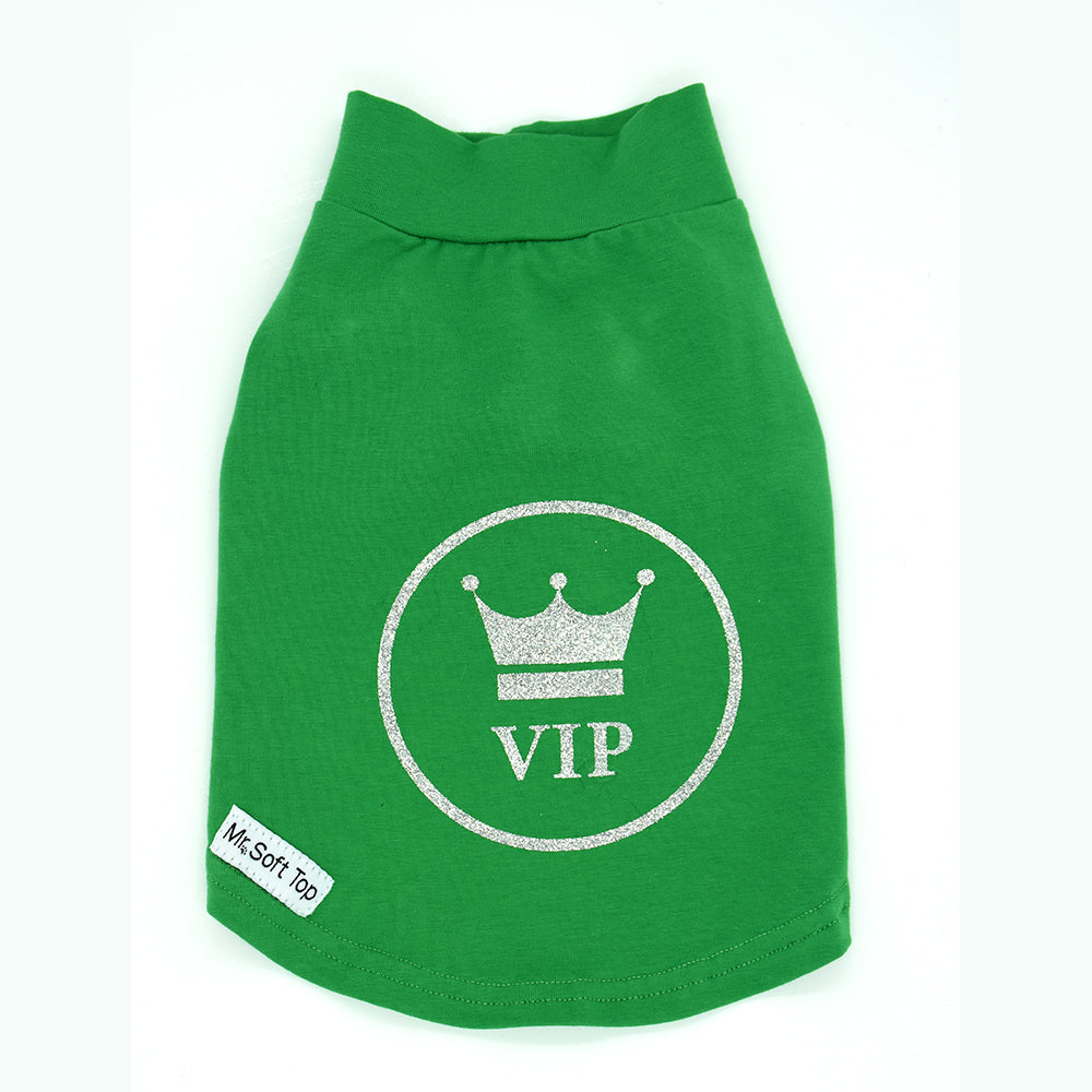 Bright Green Plain Cotton Dog Tee